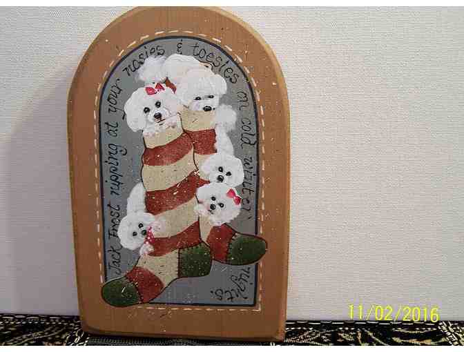 Bichon Frise Wall Hanging hand painted