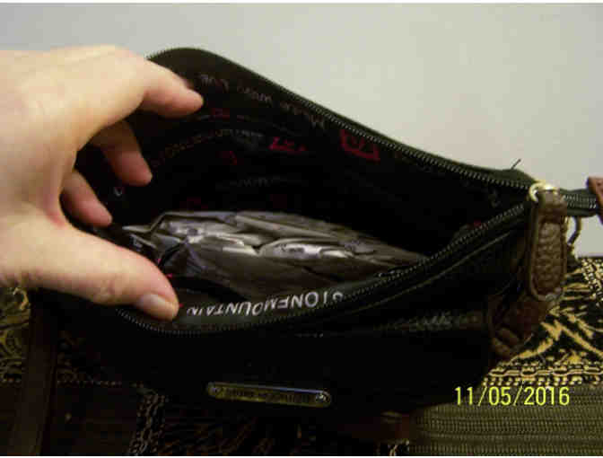 New Bichon Hand Painted Stone Mountain Leather Bag