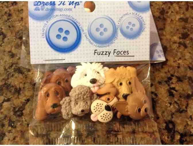 Fuzzy Faces Dog Buttons! Crafts and more!
