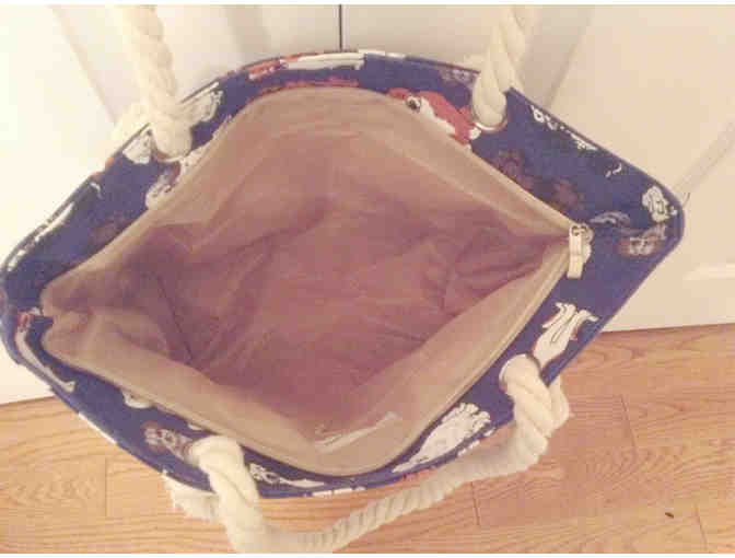 Dog themed Navy Bag/Purse