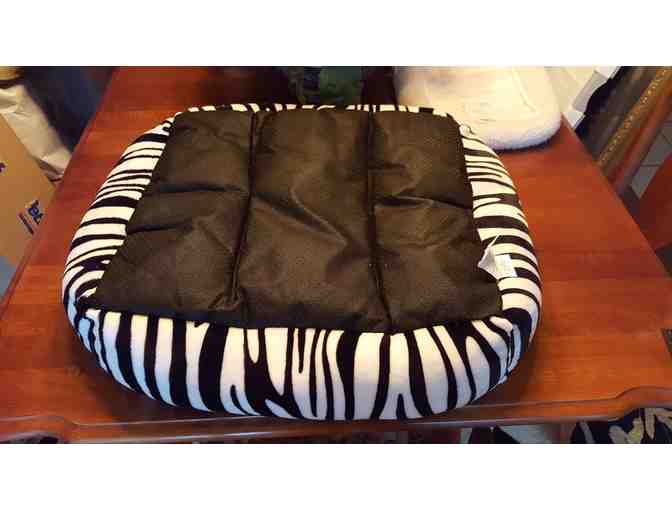 Zebra Striped Dog Bed