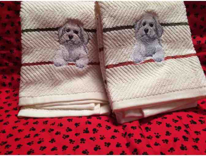 Christmas Bichon Kitchen Towels