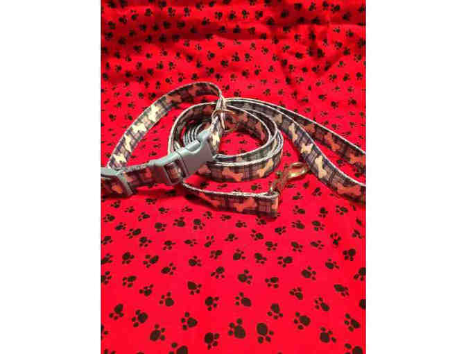 Blue Dog Collar & Leash