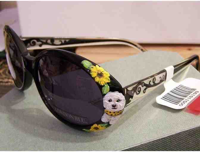 Bichon London Blu hand painted sunglasses