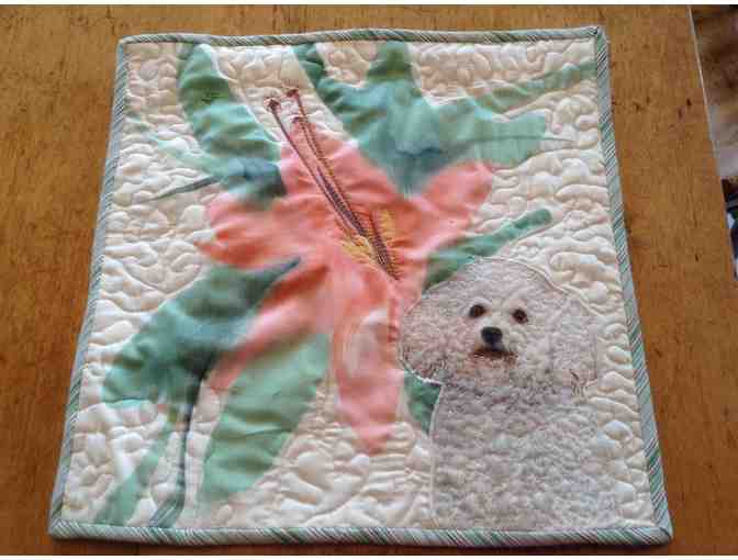 Bichon quilted wall hanging