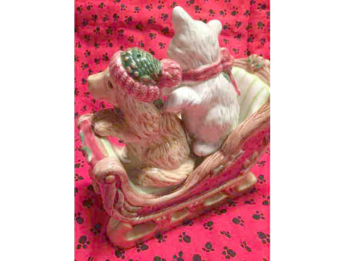 'FITZ AND FLOYD' DOG & KITTY SALT & PEPPER SET