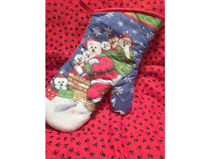 CHRISTMAS BICHON KITCHEN MITT