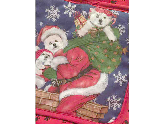 CHRISTMAS BICHON KITCHEN POT HOLDER