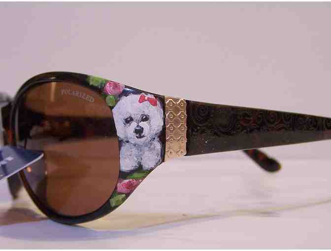 polarized hand painted Bichon Sunglasses