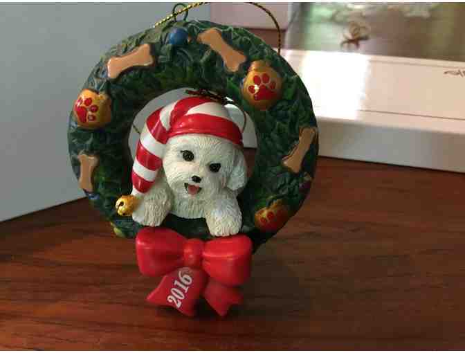Bichon Christmas Ornament 2016