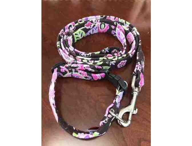 Dog leash and matching collar
