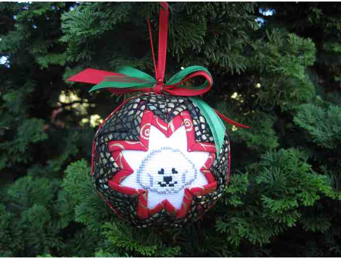 Bichon Christmas Ornament - Green