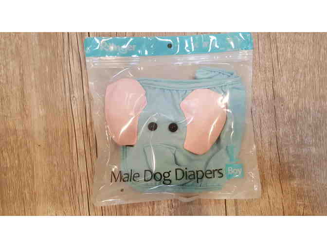 Blue Elephant Boy Doggie Diaper