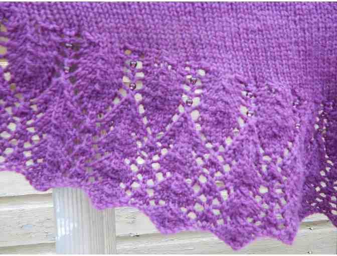 Purple beaded shawlette