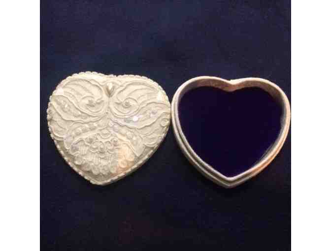 Jeweled heart shaped box