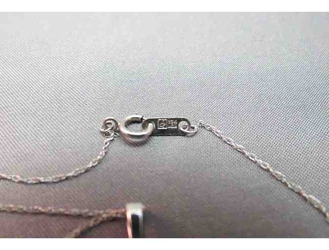 10k Blue Diamond Pendant Necklace