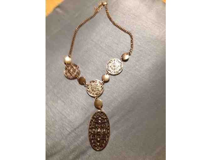 Antique-Finish Goldtone Necklace