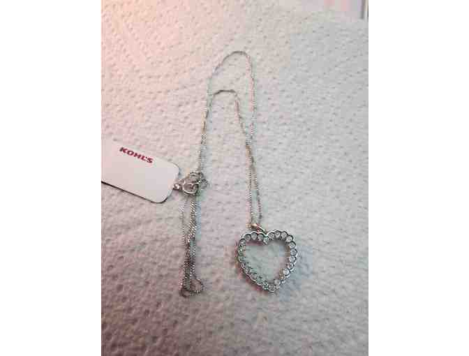Sterling Swarovski Zirconia Heart Pendant and Chain