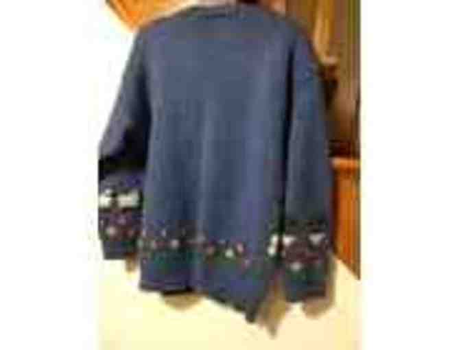 Ladies Beautiful 'Barnyard' theme cardigan sweater
