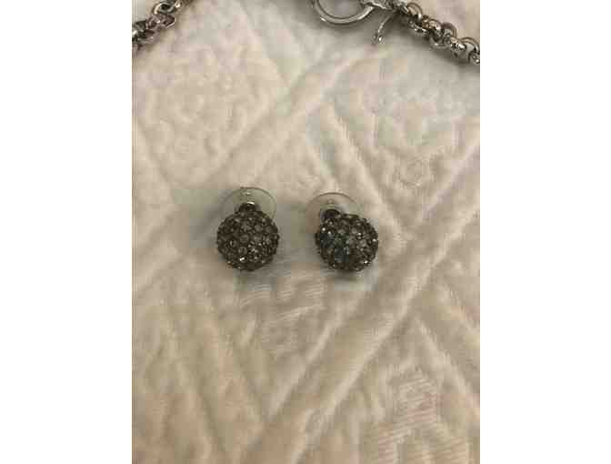 Crystal bead necklace and Earrings
