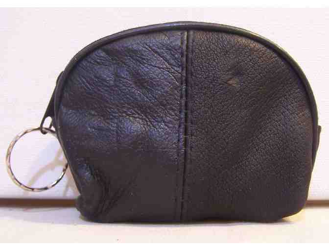 Bichon Hand Painted Leather Coin Purse