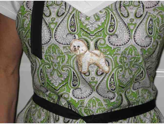 Bichon embroidered apron