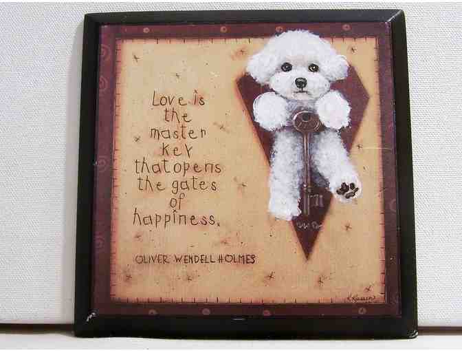 Hand painted Bichon inspirational art