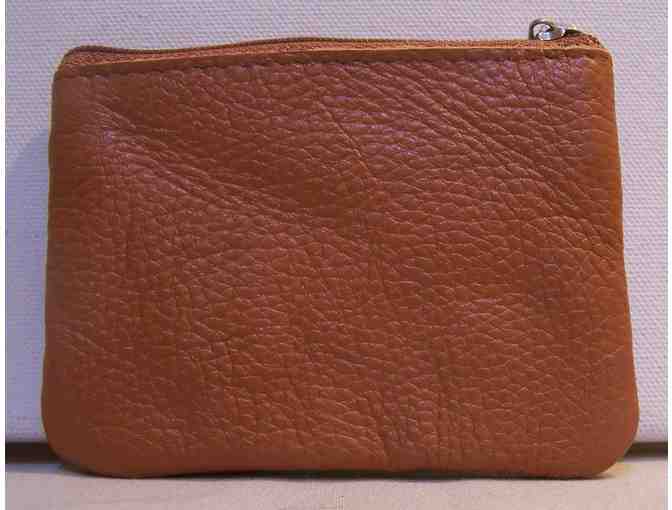 Bichon Hand Painted Leather Coin purse