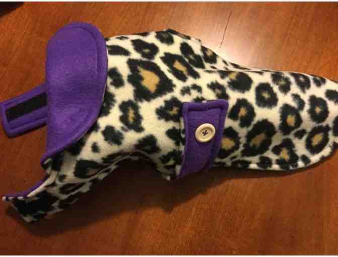 S-M Leopard_purple Dog Coat