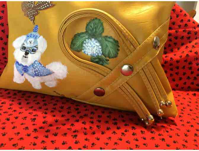 Yellow/Gold Bichon Tote Purse
