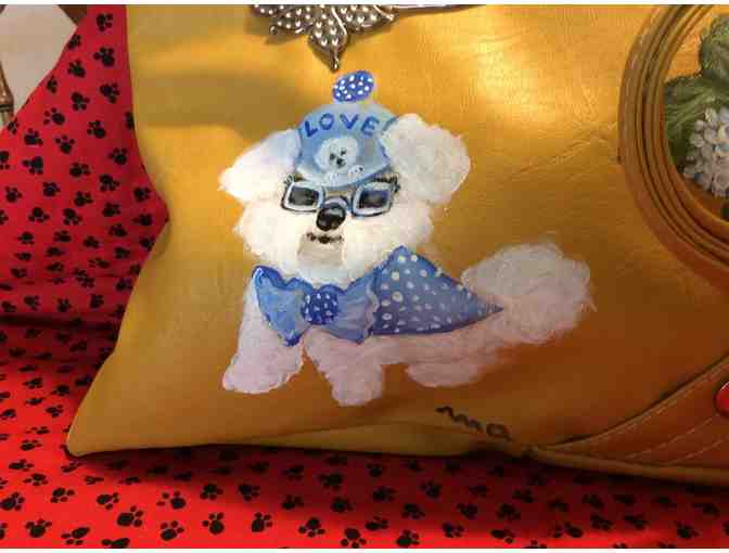 Yellow/Gold Bichon Tote Purse