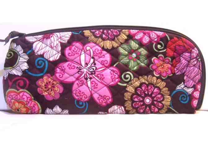 Hand painted Bichon on Vera Bradley lil bag