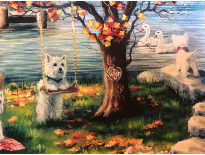 Autumn Comes Early Westie Print