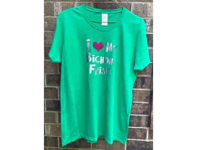 "I Love My Bichon Frise" T-shirt - Size L - Photo 1