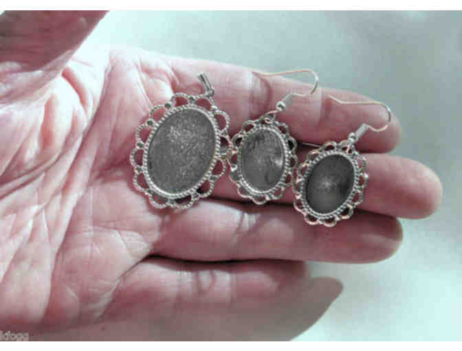 Bichon Filigree Pendant and Earrings