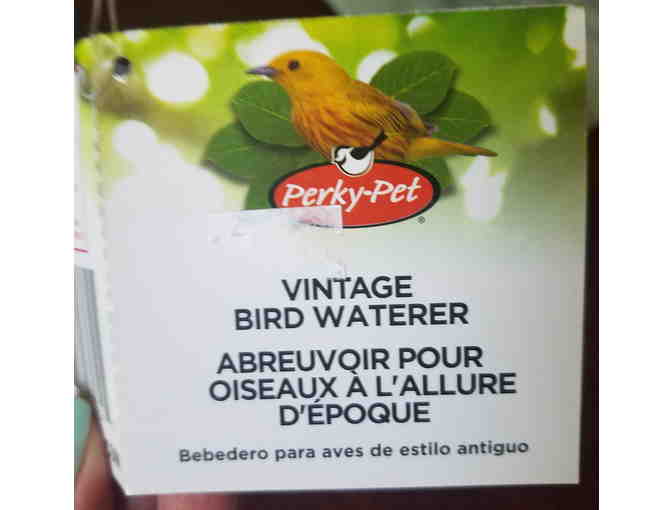 Perky-Pet Daisy Vase Vintage Bird Waterer