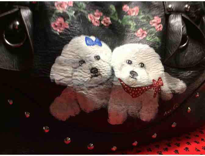 Faux Leather Bichon Hobo Bag/Purse