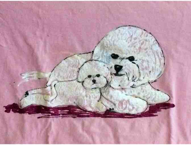Tshirt with Hand Painted Bichons