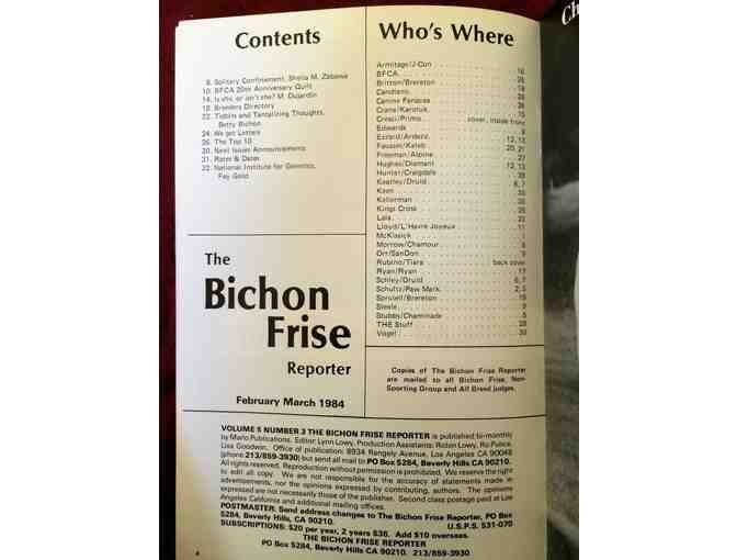 2 BICHON FRISE REPORTERS (1984 and 1987)