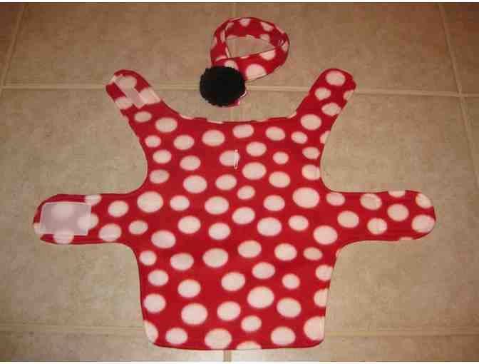 Dog Coat and Scarf - Red/White