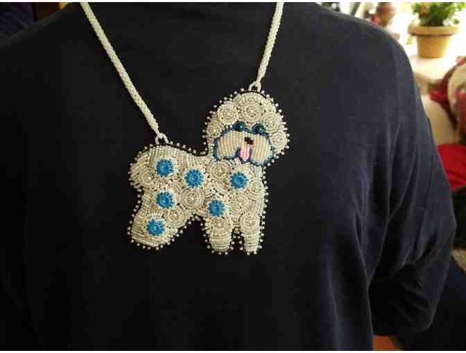 Beaded Bichon necklace - Photo 1