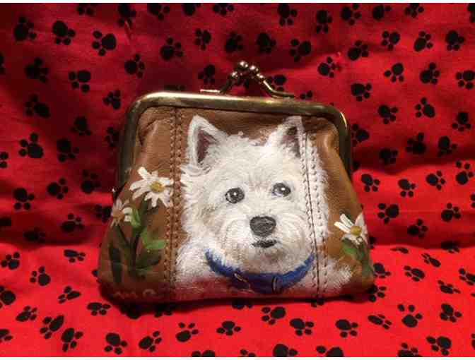 Adorable Westie Leather Coin Purse