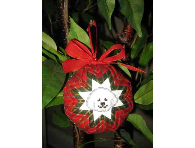 Bichon Christmas Ornament - Red - New!
