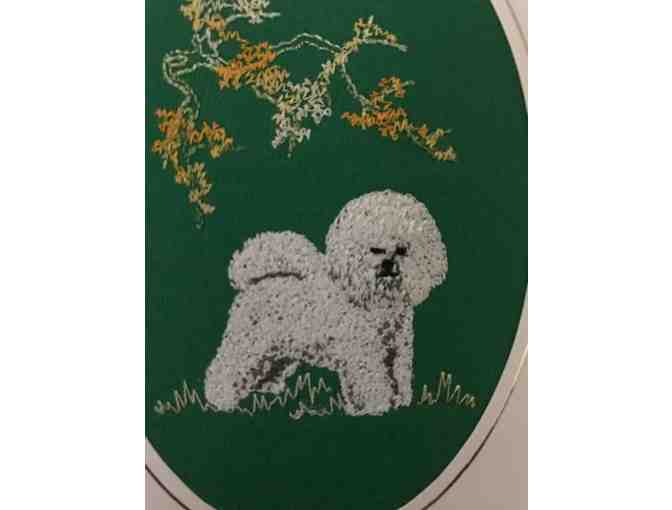 Embroidered Note Card - green