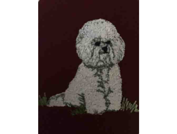 Embroidered Note Card - Red