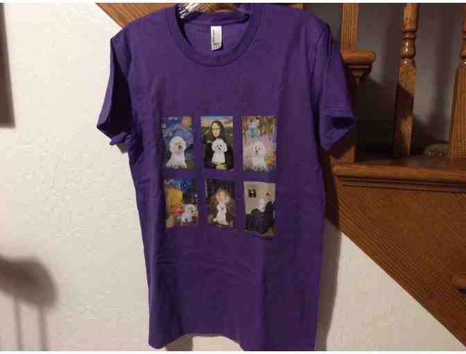 Ladies Purple Bichon Tee Shirt #2