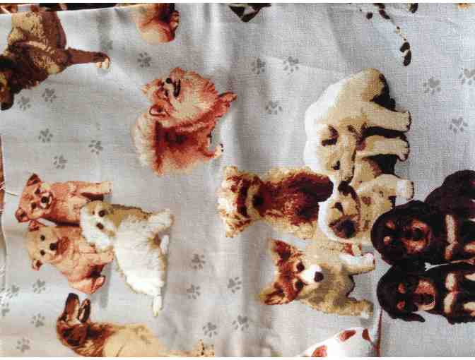 Dog themed cotton fabric