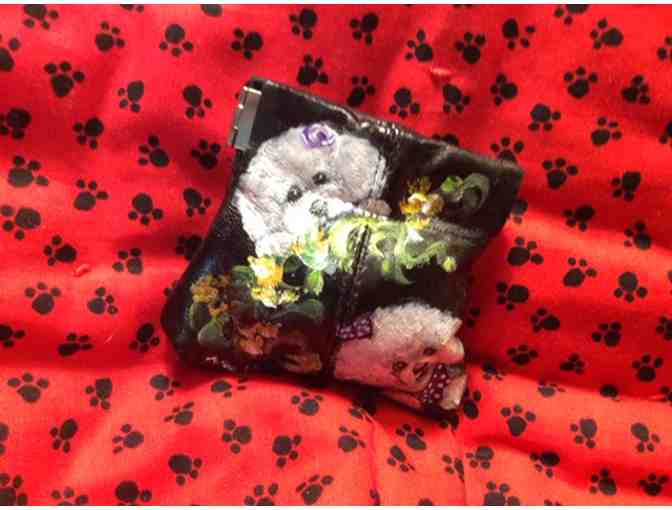 Leather Bichon Coin Purse
