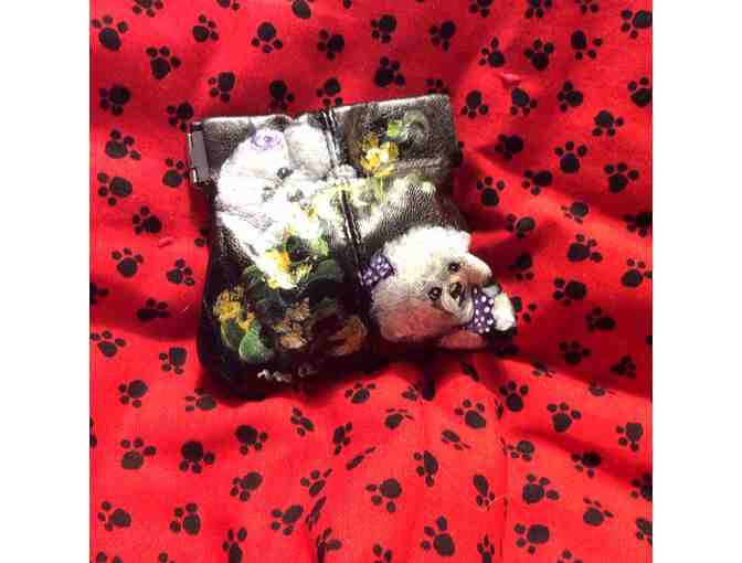 Leather Bichon Coin Purse
