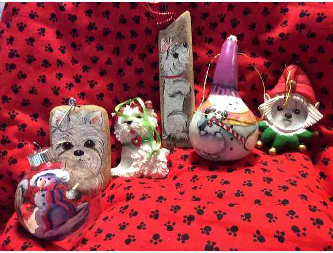 Group of 6 Various Pups...Christmas Ornaments